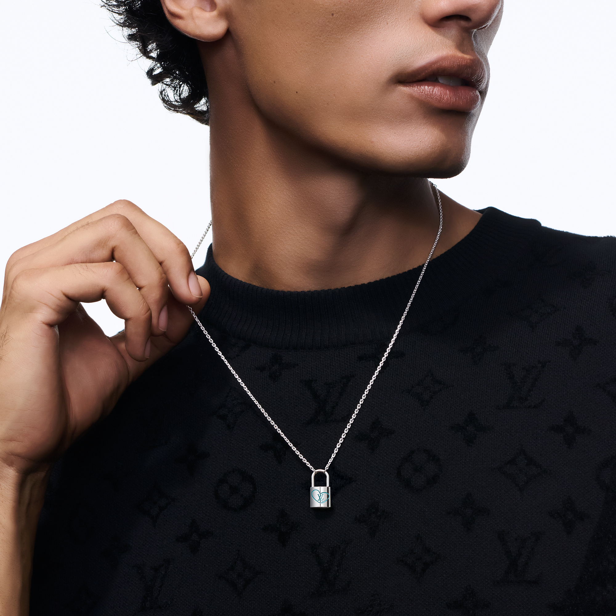 SILVER LOCKIT X FELIX LEE 925 银漆面项链- LV | 路易威登LOUIS